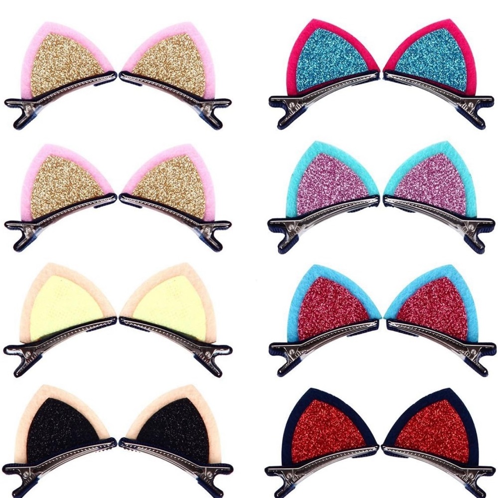 Cat Ear Hair Barrettes for Kids